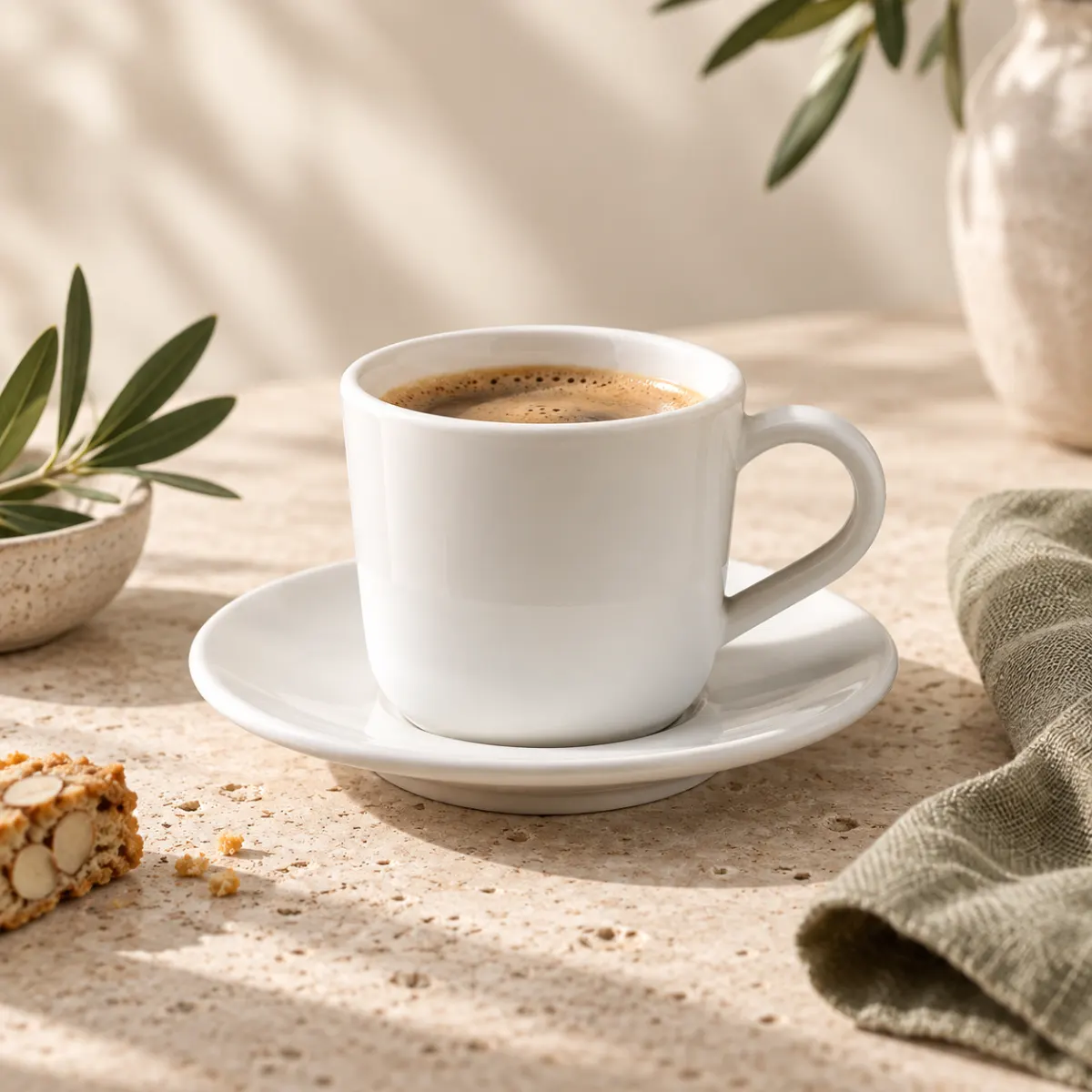 Coffee mug and plate