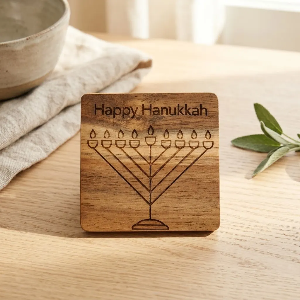 Happy Hanukkah Coaster